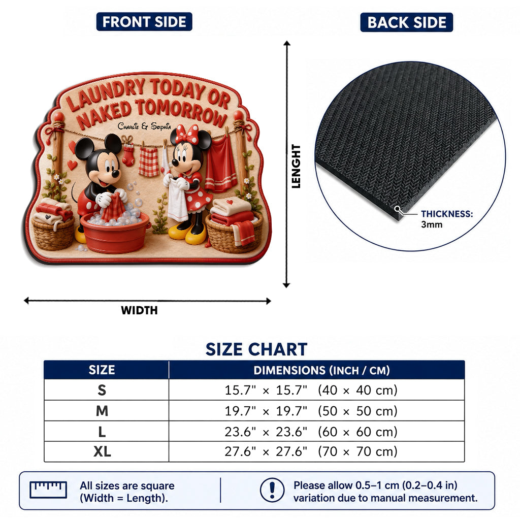 Personalized Cartoon Mouse Drying Mat for Laundry Gift Drying Mat GradoCreations