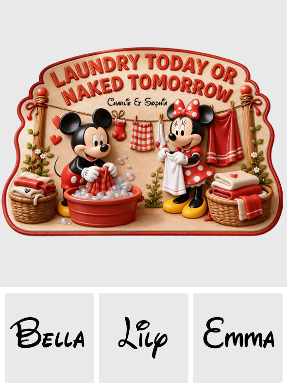 Personalized Cartoon Mouse Drying Mat for Laundry Gift Drying Mat GradoCreations