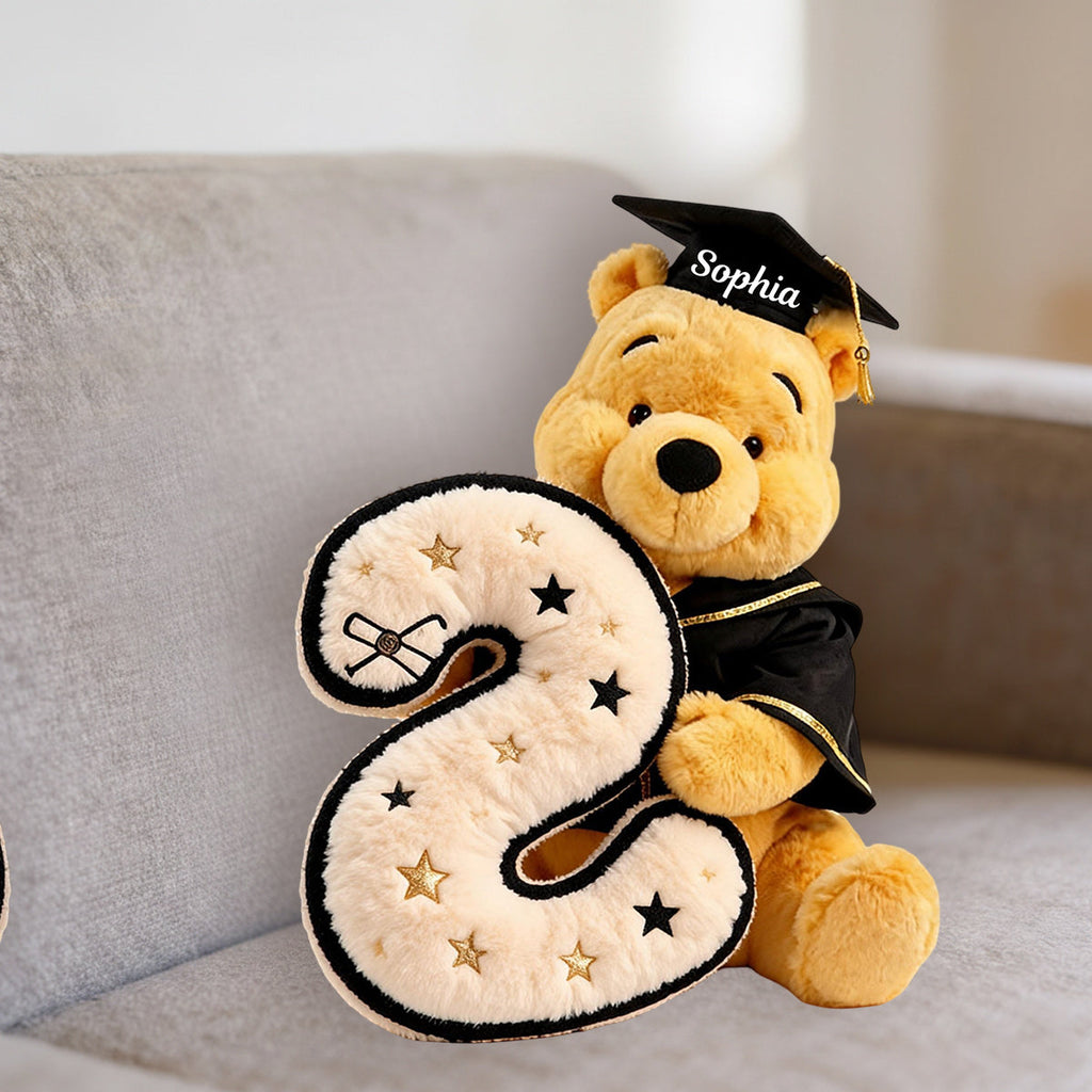 Personalized Graduation Faux Fur Pillow Custom Shape Gift Premium Faux Fur Pillow GradoCreations