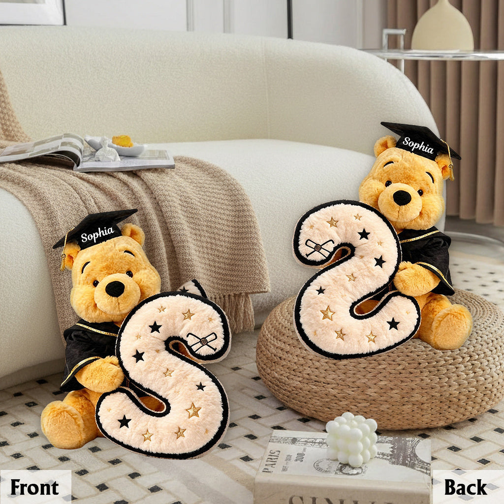 Personalized Graduation Faux Fur Pillow Custom Shape Gift Premium Faux Fur Pillow GradoCreations