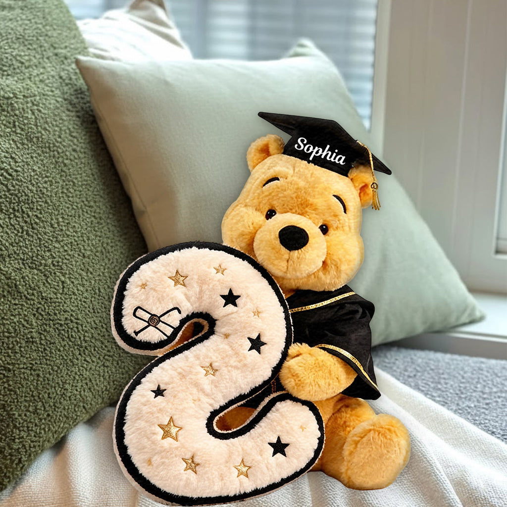 Personalized Graduation Faux Fur Pillow Custom Shape Gift Premium Faux Fur Pillow GradoCreations