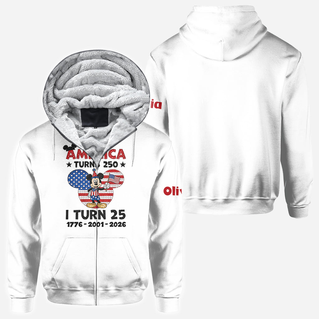 Personalized USA Birthday All Over Shirt with Mickey Design All Over Shirt GradoCreations