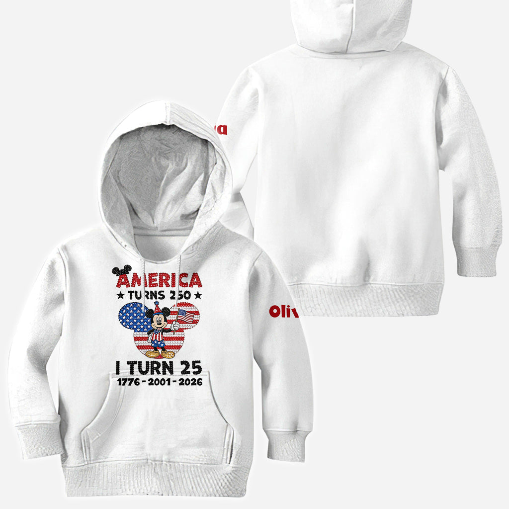 Personalized USA Birthday All Over Shirt with Mickey Design All Over Shirt GradoCreations