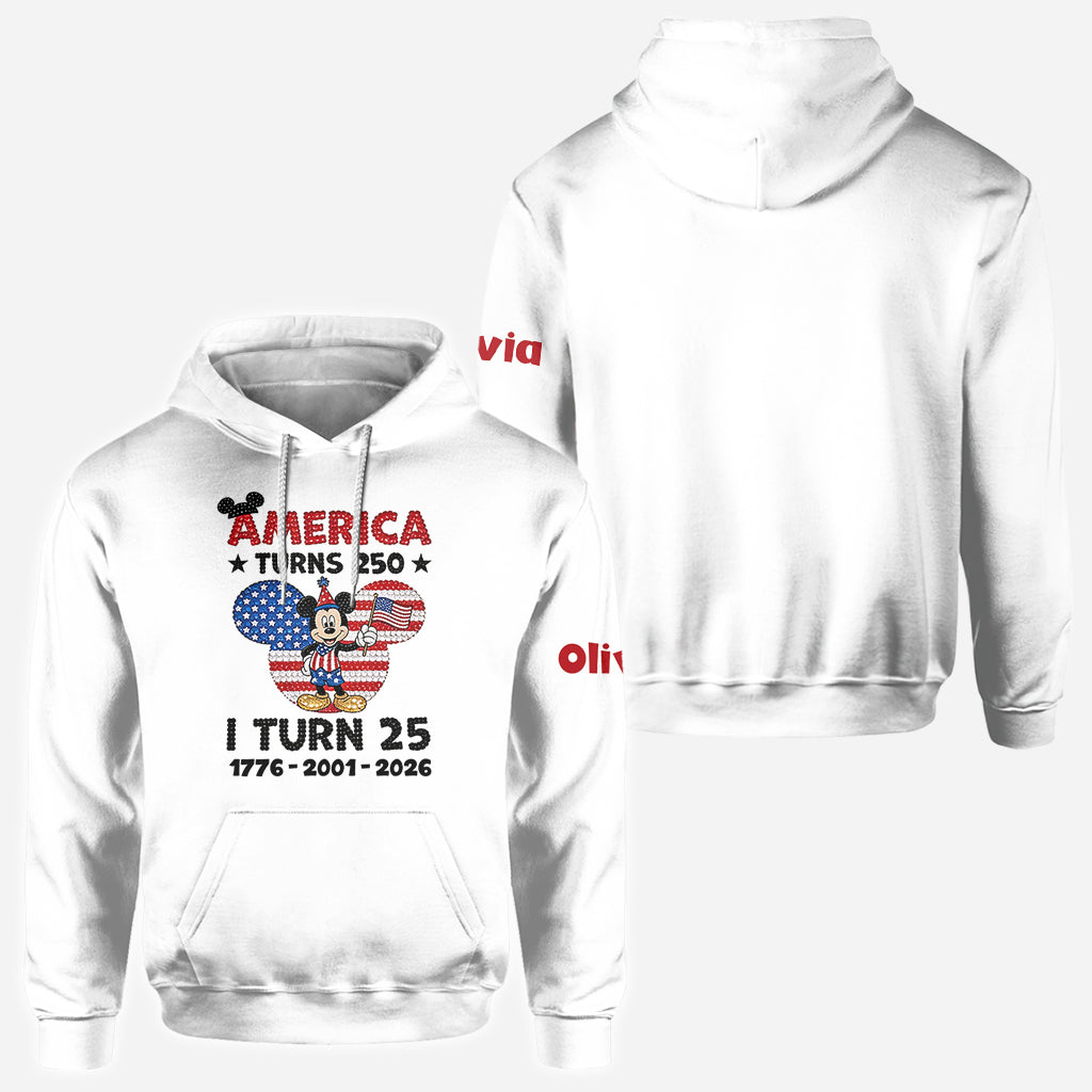 Personalized USA Birthday All Over Shirt with Mickey Design All Over Shirt GradoCreations