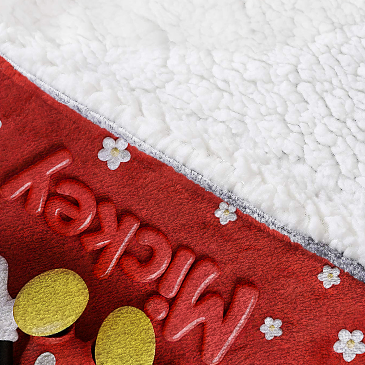 Personalized Mouse Blanket Hoodie with Name Custom Gift Blanket Hoodie GradoCreations