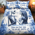 Personalized Nightmare Before Christmas Quilt Set Custom Names Unique Couple Gift Quilt Set GradoCreations