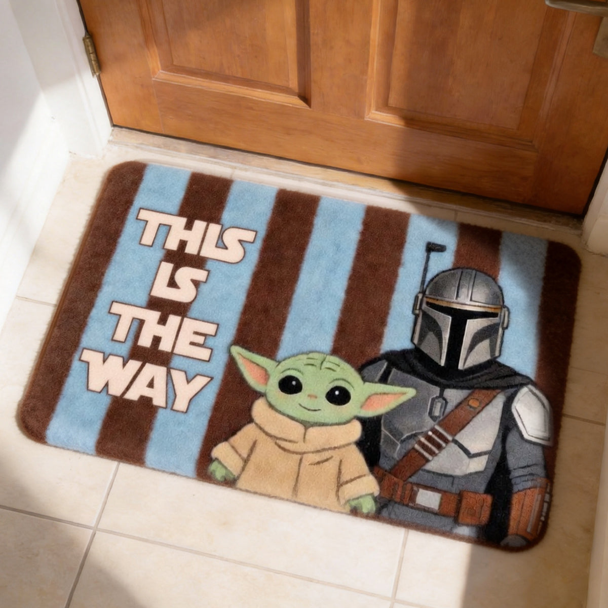 Personalized Non-Slip Tufted Rug with Retro Stripes for Kids Room Non-Slip Tufted Rug GradoCreations