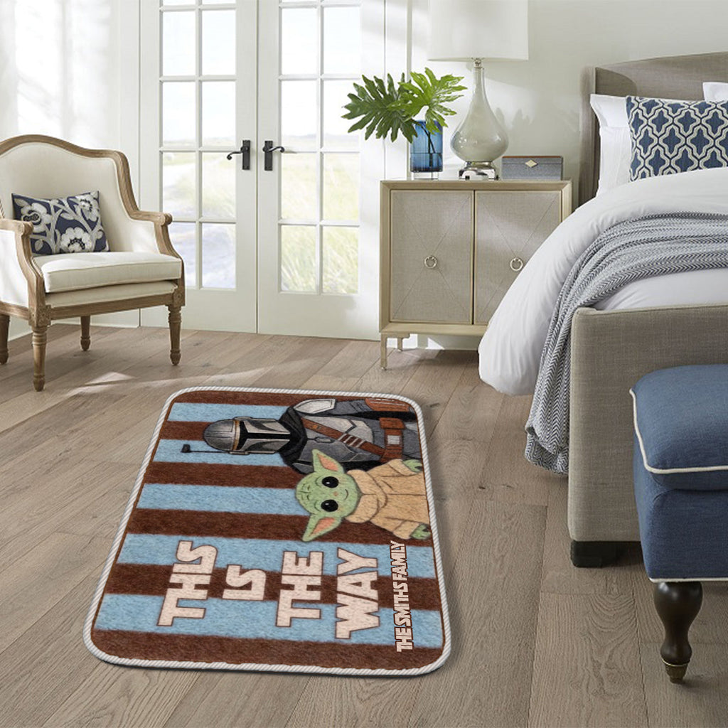 Personalized Non-Slip Tufted Rug with Retro Stripes for Kids Room Non-Slip Tufted Rug GradoCreations