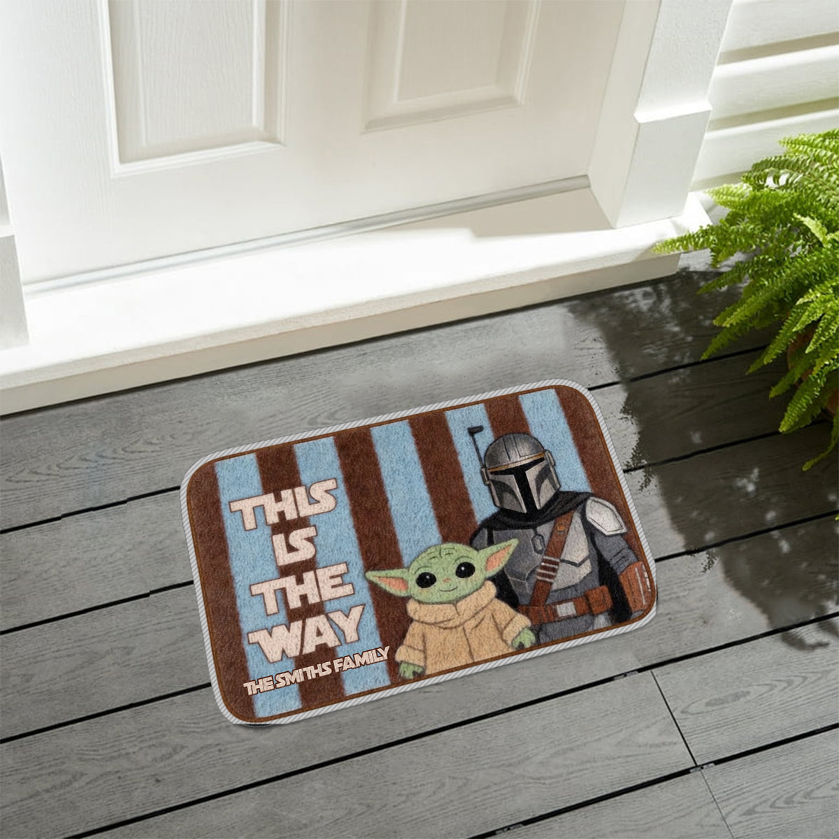 Personalized Non-Slip Tufted Rug with Retro Stripes for Kids Room Non-Slip Tufted Rug GradoCreations