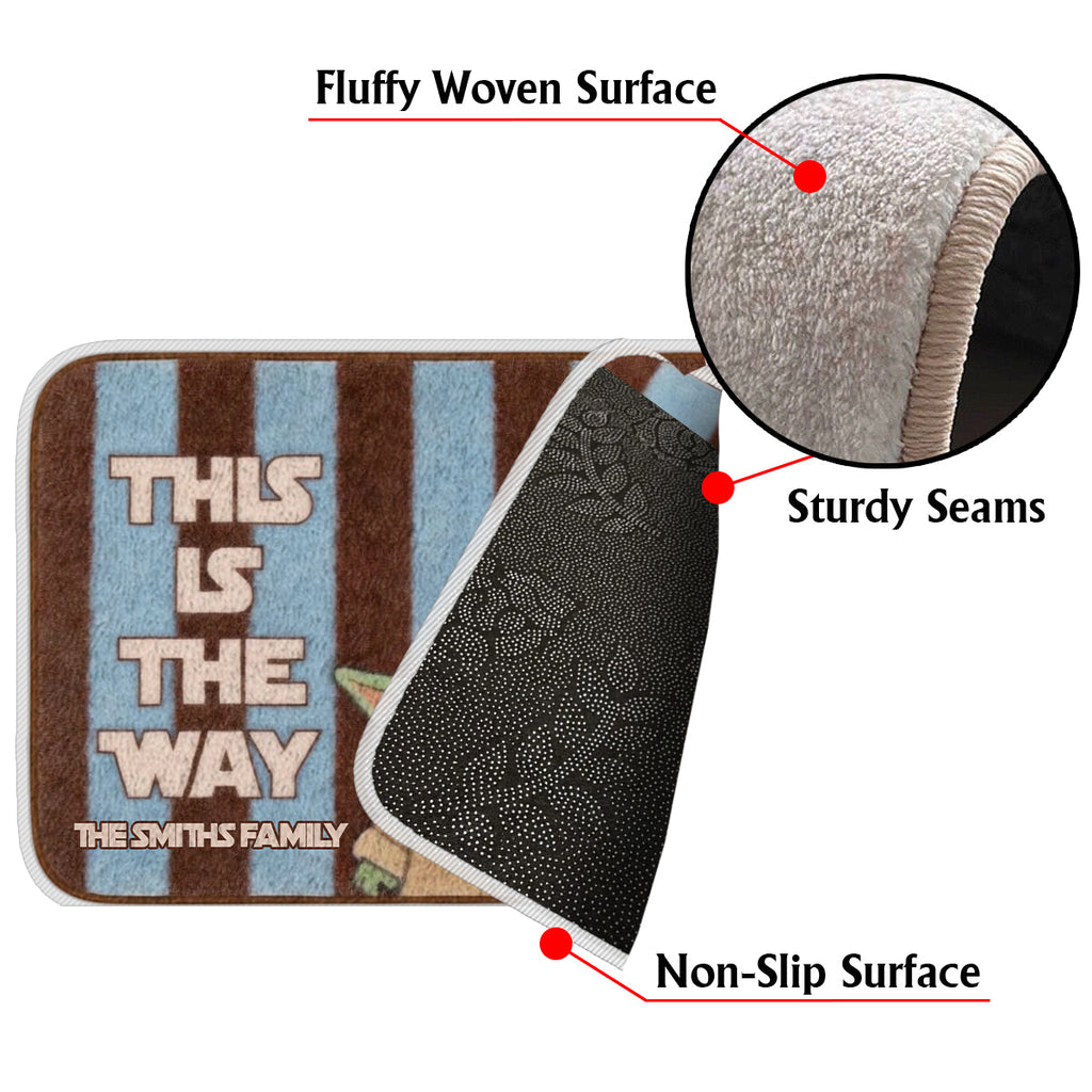 Personalized Non-Slip Tufted Rug with Retro Stripes for Kids Room Non-Slip Tufted Rug GradoCreations