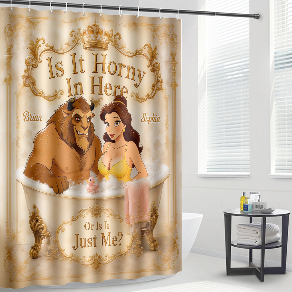 Personalized Beauty and the Beast Shower Curtain Custom Name Gift Shower Curtain GradoCreations