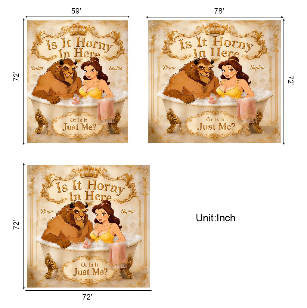 Personalized Beauty and the Beast Shower Curtain Custom Name Gift Shower Curtain GradoCreations