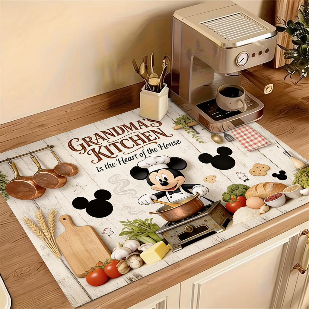 Personalized Mouse Chef Stove Top Cover for Grandma's Kitchen Gift Doormat GradoCreations