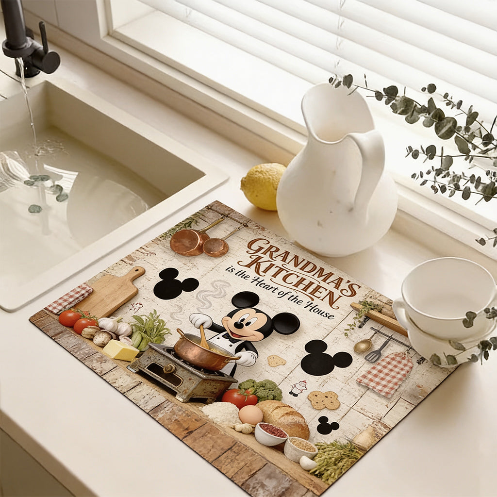 Personalized Mouse Chef Stove Top Cover for Grandma's Kitchen Gift Doormat GradoCreations