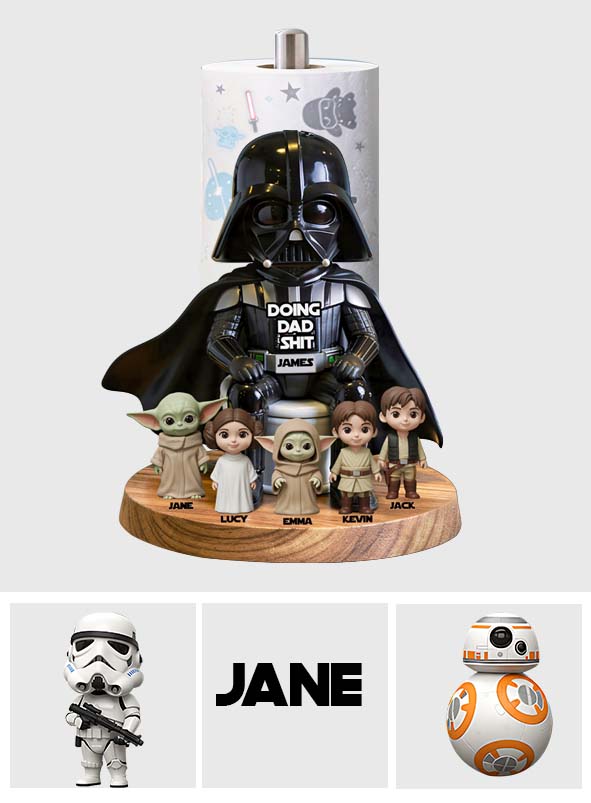 Personalized Paper Towel Stand Doing Dad Shit Gift for Dad Paper Towel Stand GradoCreations