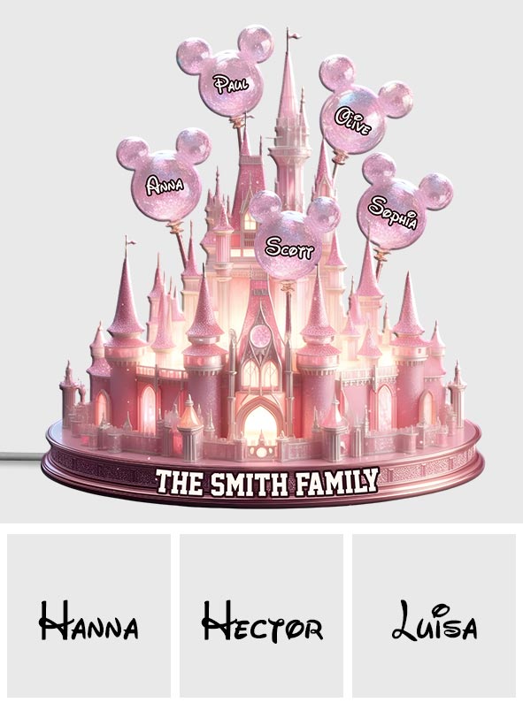 Personalized Acrylic LED Night Light Custom Family Gift Acrylic LED Night Light GradoCreations