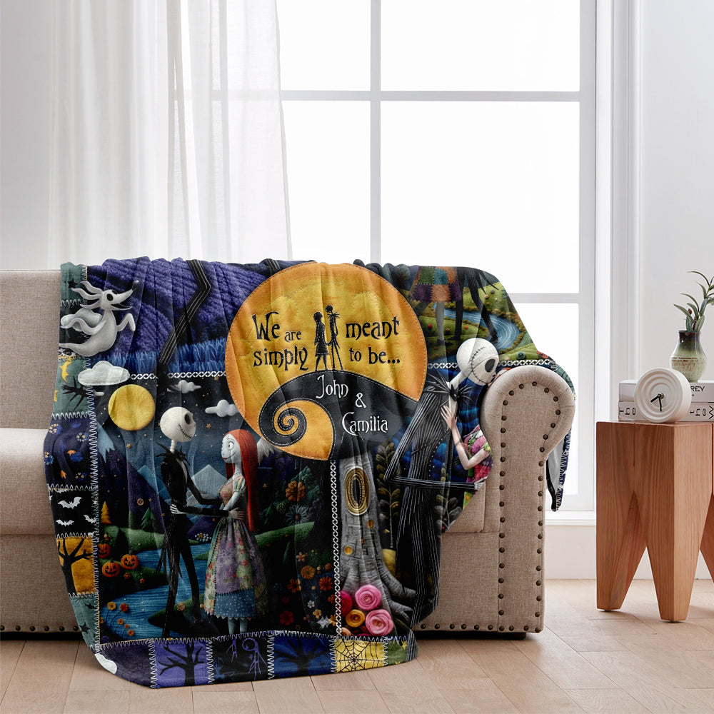 Personalized Nightmare Before Christmas Blanket Gift for Couple Blanket GradoCreations