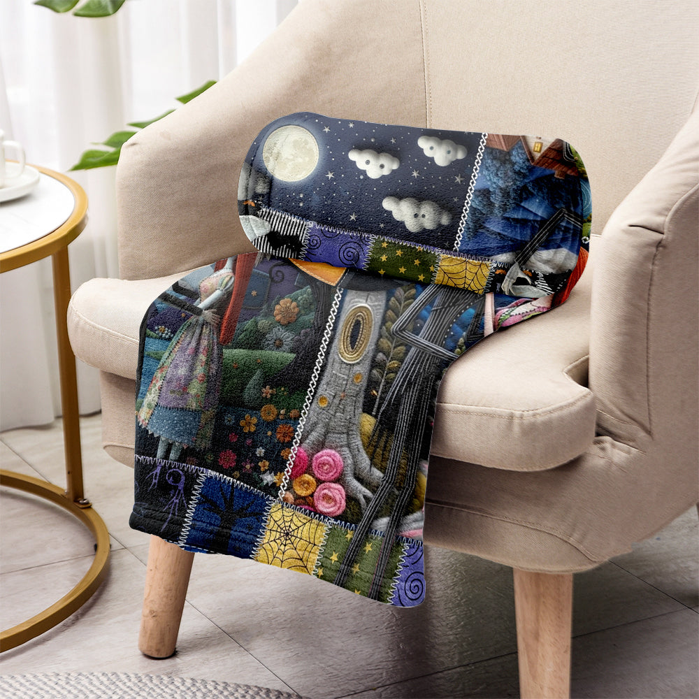 Personalized Nightmare Before Christmas Blanket Gift for Couple Blanket GradoCreations
