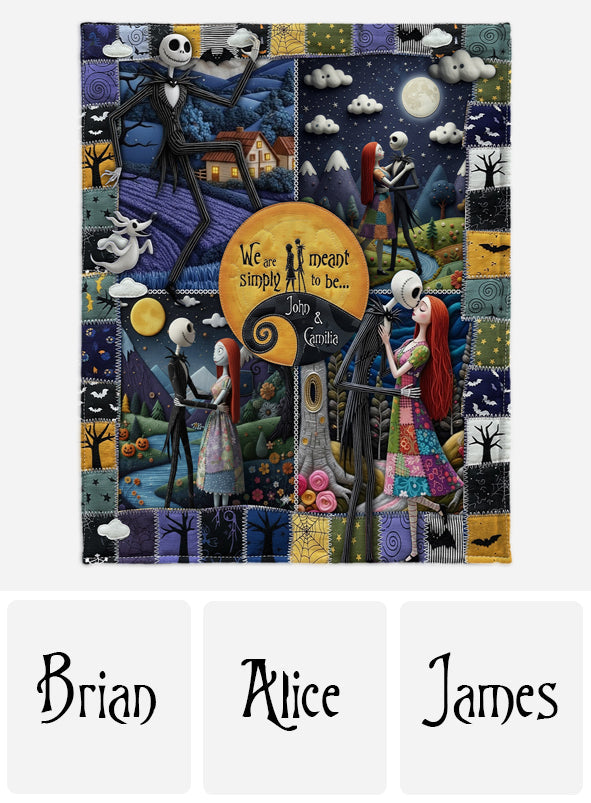 Personalized Nightmare Before Christmas Blanket Gift for Couple Blanket GradoCreations