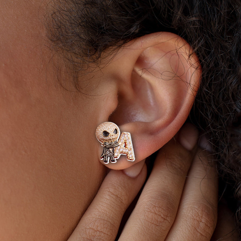 Personalized Nightmare Stud Earrings Custom Name Gift for Her Stud Earrings GradoCreations