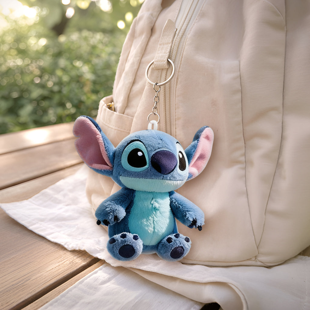 Personalized Ohana Leather Tote Bag with Plush Charm for Girls Leather Bag With Plush Charm GradoCreations