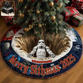 Personalized Galaxy Character Christmas Tree Skirt for Family Tree Skirt GradoCreations
