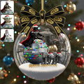 Personalized Star Wars Snow Globe Ornament with Bow for Christmas Snow Globe Ornament With Bow GradoCreations