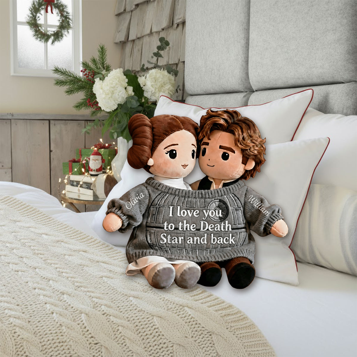 Personalized Faux Fur Shaped Pillow Custom Design Gift Idea Faux Fur Shaped Pillow GradoCreations