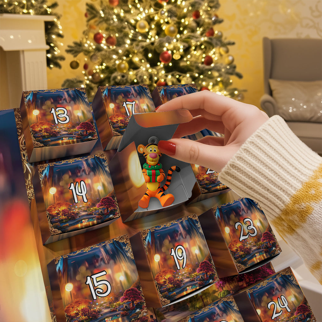 Personalized Advent Calendar with 24 Ornaments Gift for Kids Folded Advent Calendar With Ornaments GradoCreations