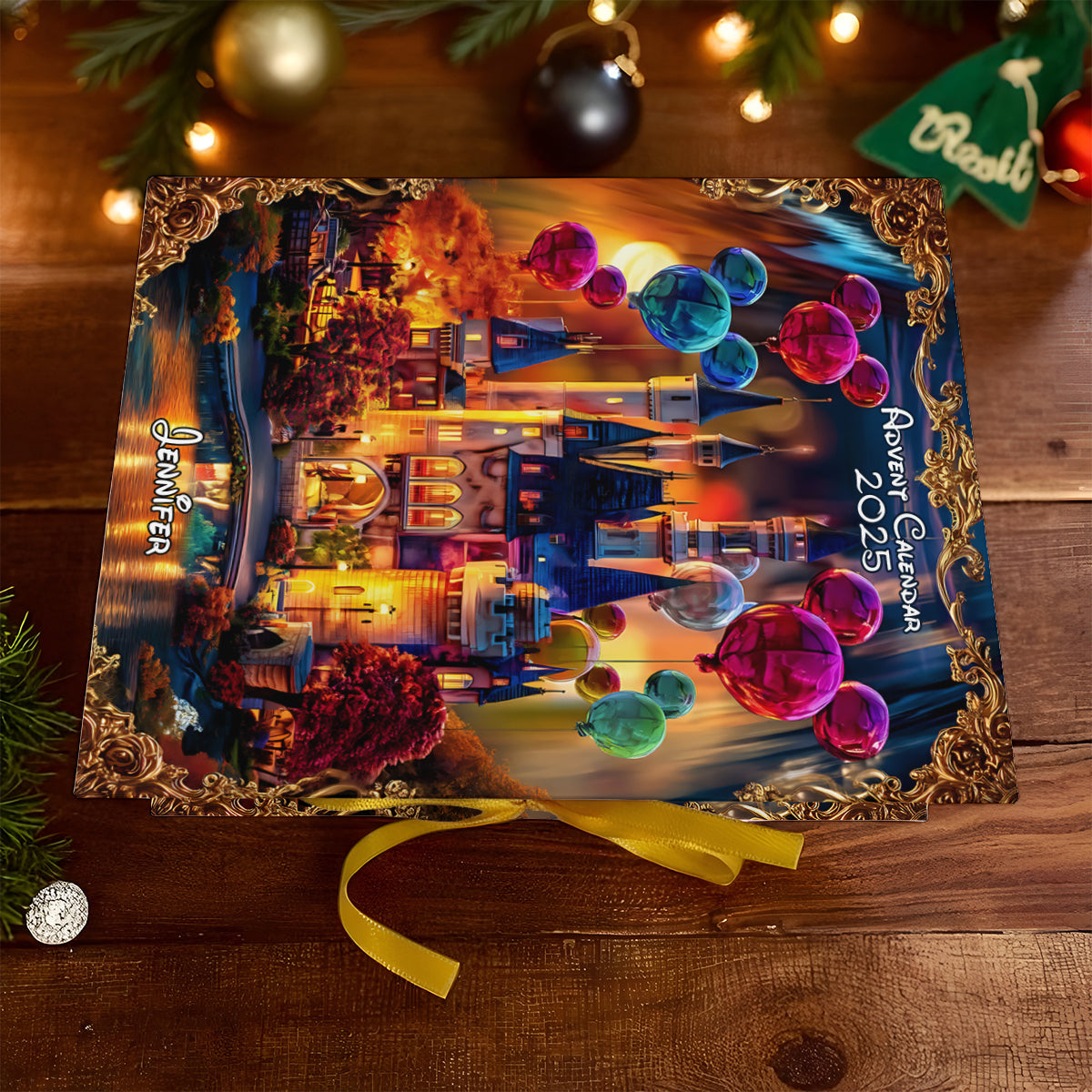 Personalized Advent Calendar with 24 Ornaments Gift for Kids Folded Advent Calendar With Ornaments GradoCreations
