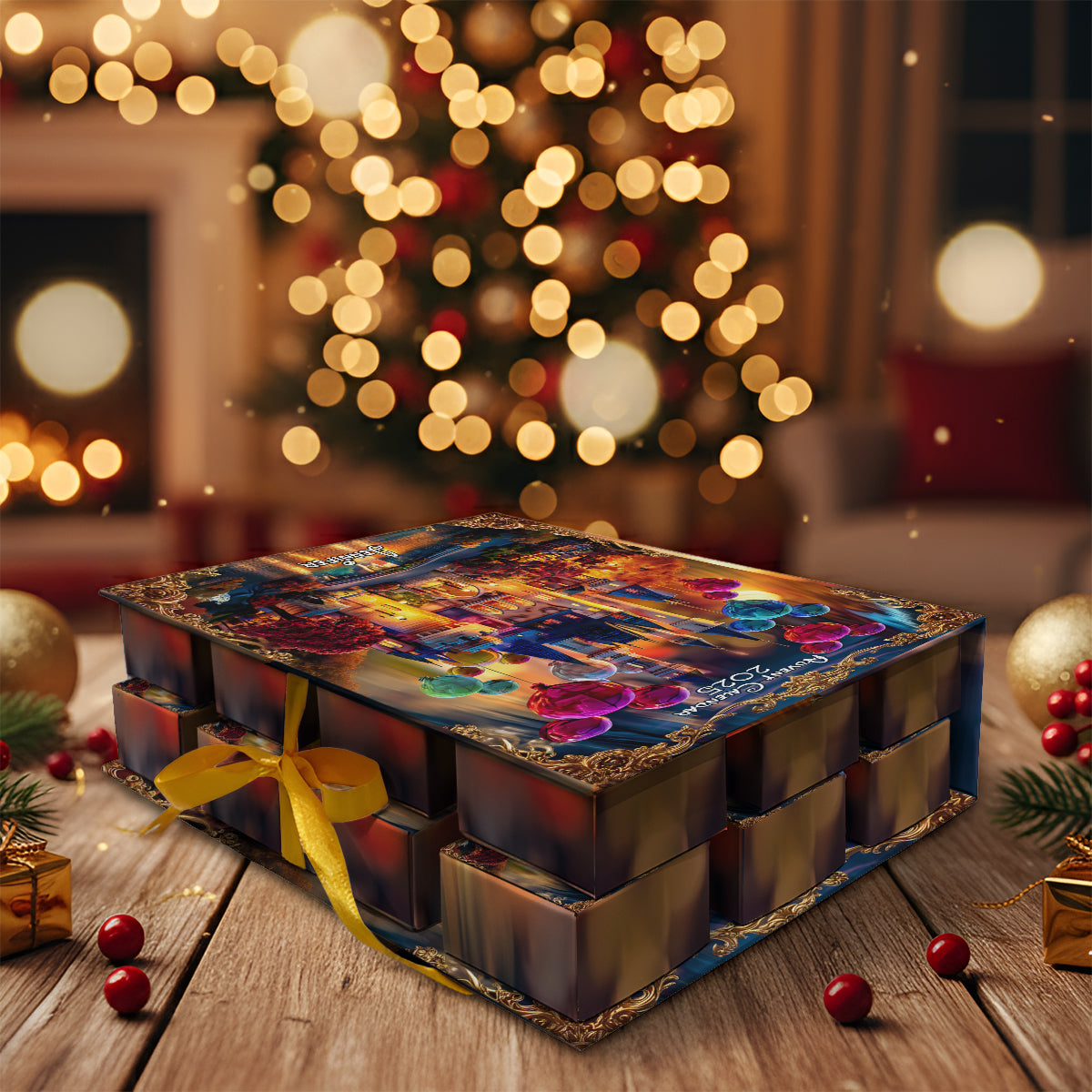 Personalized Advent Calendar with 24 Ornaments Gift for Kids Folded Advent Calendar With Ornaments GradoCreations