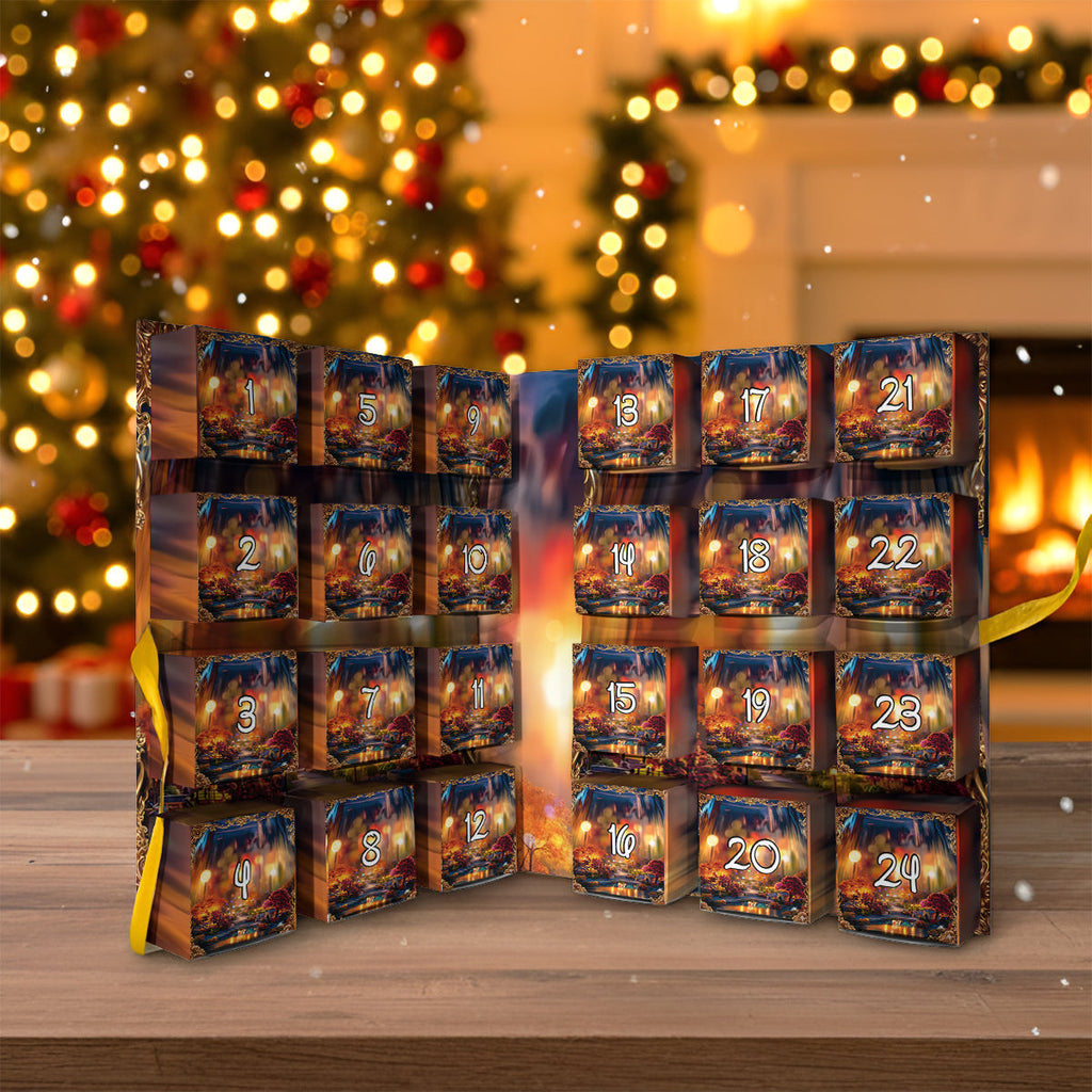 Personalized Advent Calendar with 24 Ornaments Gift for Kids Folded Advent Calendar With Ornaments GradoCreations