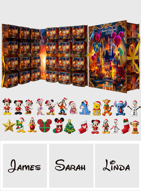 Personalized Advent Calendar with 24 Ornaments Gift for Kids Folded Advent Calendar With Ornaments GradoCreations