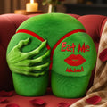Funny Personalized Faux Fur Pillow Unique Christmas Gift for Couple Faux Fur Shaped Pillow GradoCreations