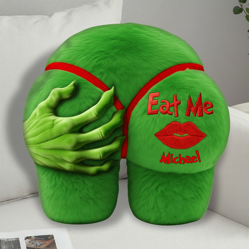 Funny Personalized Faux Fur Pillow Unique Christmas Gift for Couple Faux Fur Shaped Pillow GradoCreations
