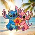 Personalized 3D Printed Glass Suncatcher Ohana Theme Gift 3D Printed Glass Suncatcher GradoCreations