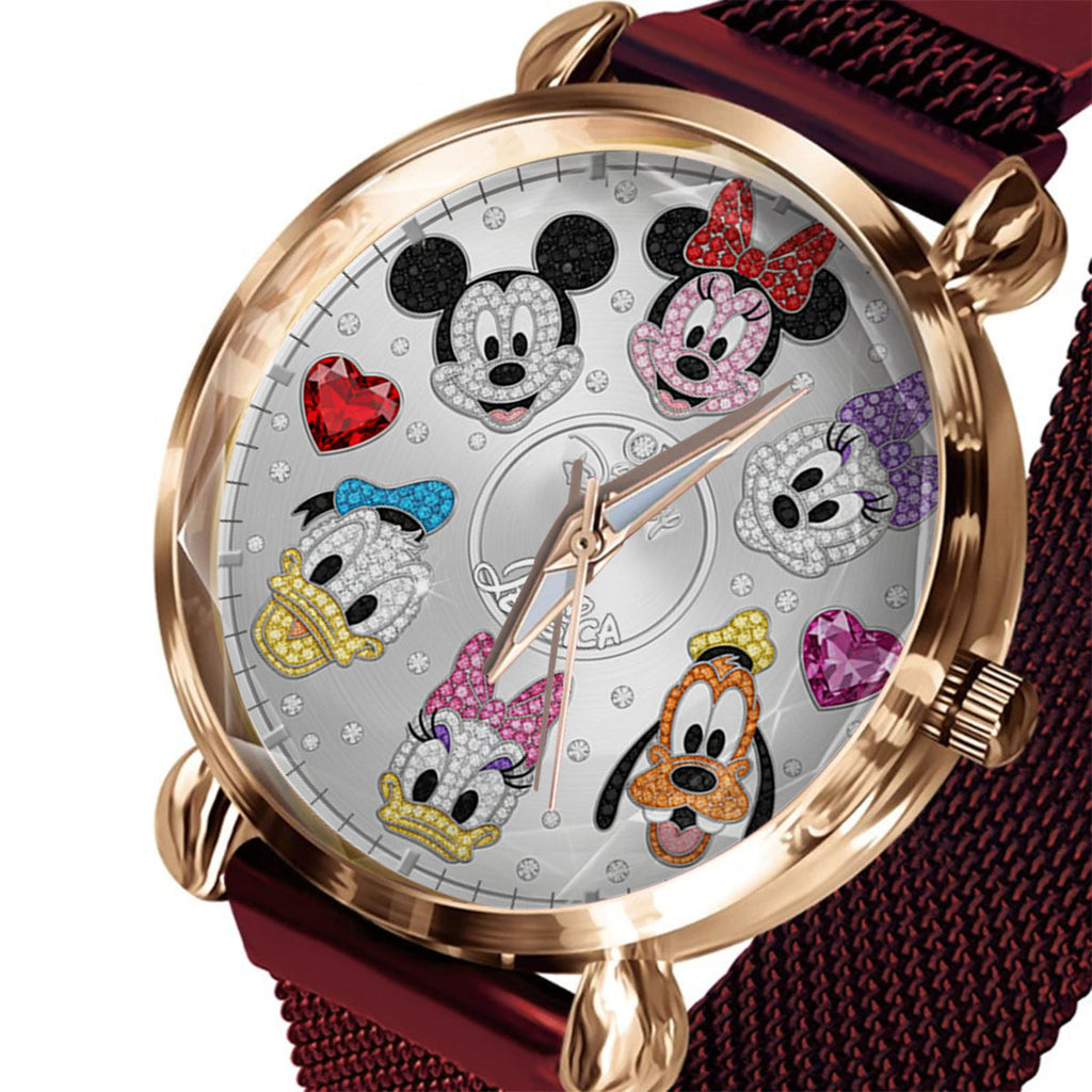 Personalized Disney Characters Women Hand Watch Custom Name Gift Women Hand Watch GradoCreations