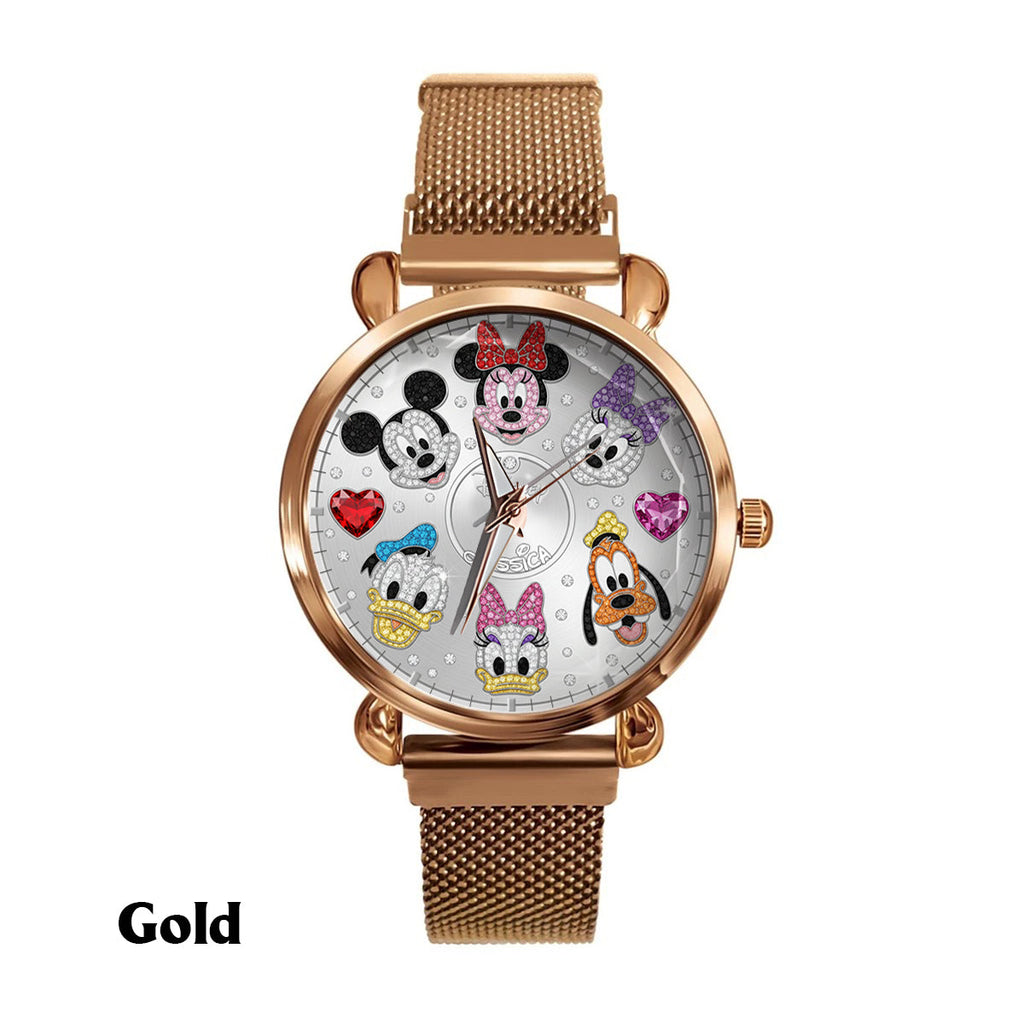 Personalized Disney Characters Women Hand Watch Custom Name Gift Women Hand Watch GradoCreations