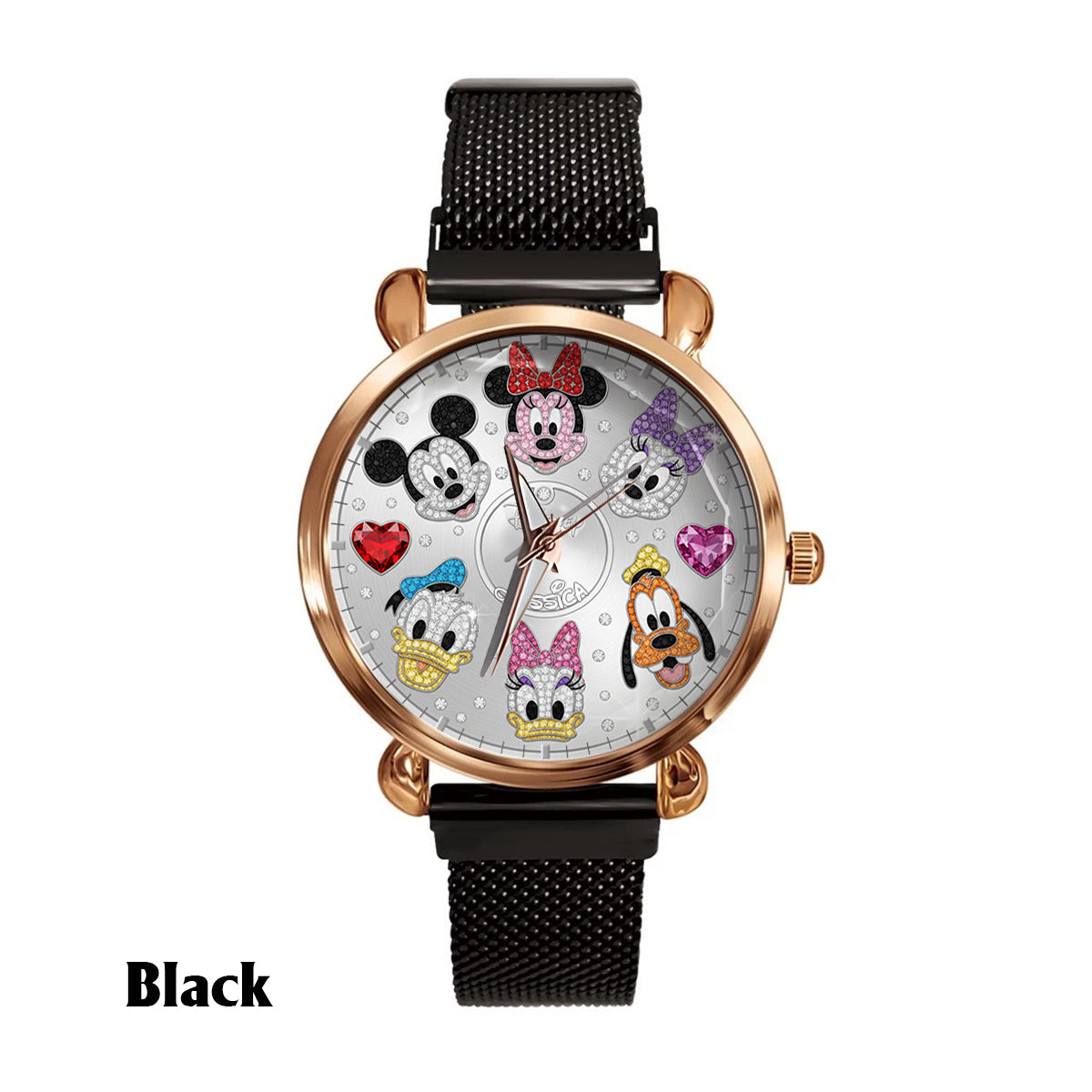 Personalized Disney Characters Women Hand Watch Custom Name Gift Women Hand Watch GradoCreations