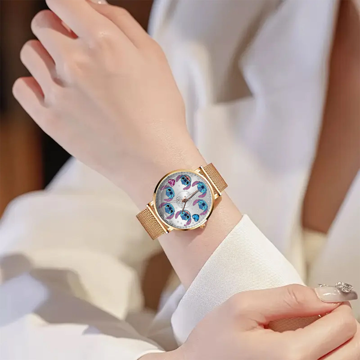 Personalized Stitch Women’s Hand Watch Custom Name Gift Idea Women Hand Watch GradoCreations