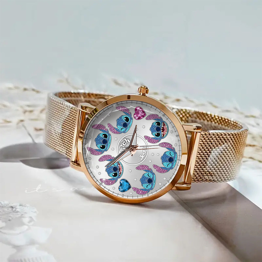 Personalized Stitch Women’s Hand Watch Custom Name Gift Idea Women Hand Watch GradoCreations
