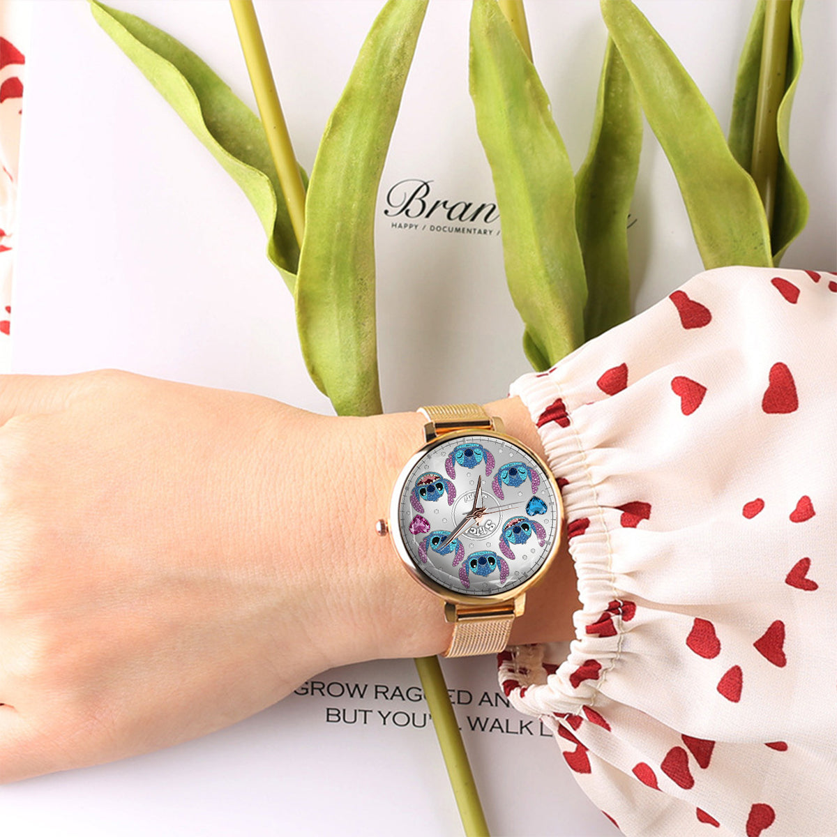 Personalized Stitch Women’s Hand Watch Custom Name Gift Idea Women Hand Watch GradoCreations