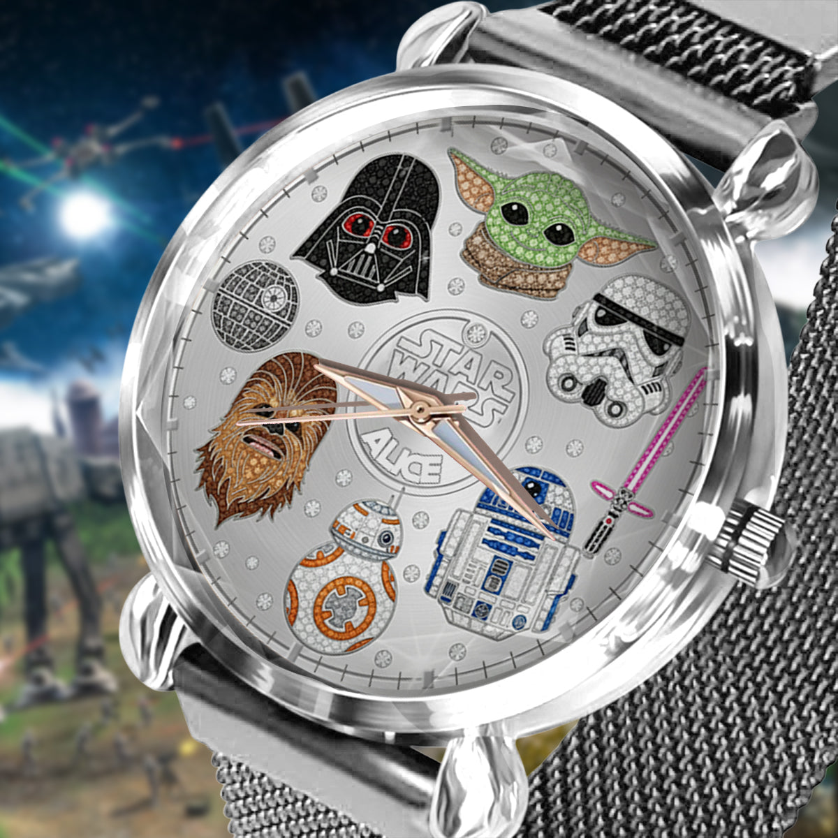 Personalized Star Wars Women's Hand Watch with Unique Design Women Hand Watch GradoCreations