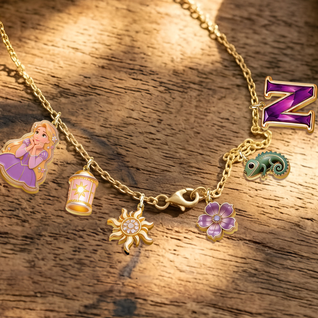 Personalized Metal Necklace with Custom Charms for Princess Fans Metal Necklaces With Pendants GradoCreations