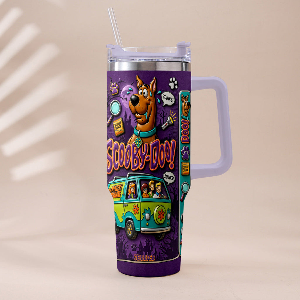 Personalized Scooby-Doo Tumbler with Handle - Halloween Gift for Movie Fans Tumbler GradoCreations
