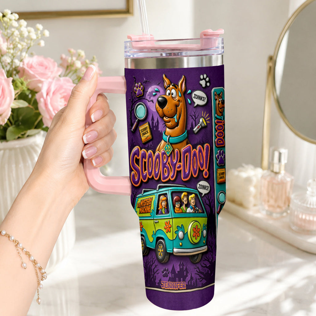 Personalized Scooby-Doo Tumbler with Handle - Halloween Gift for Movie Fans Tumbler GradoCreations