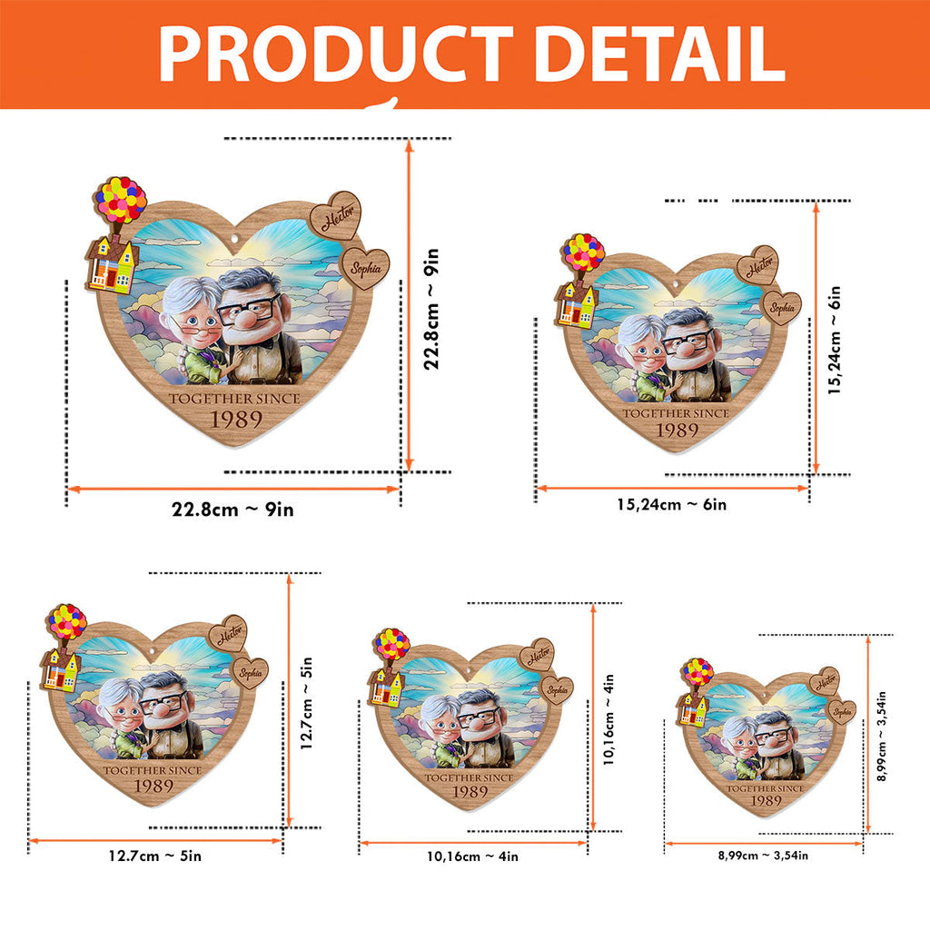 Personalized Heart Shaped Suncatcher Custom Name Gift for Anniversaries Suncatcher GradoCreations