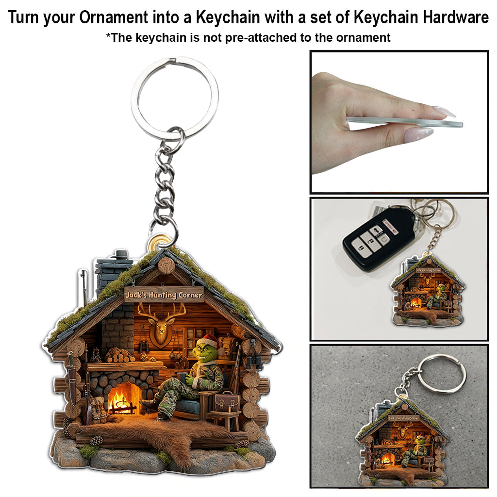Personalized Hunting Cabin Ornament Perfect Gift for Hunters Ornament GradoCreations