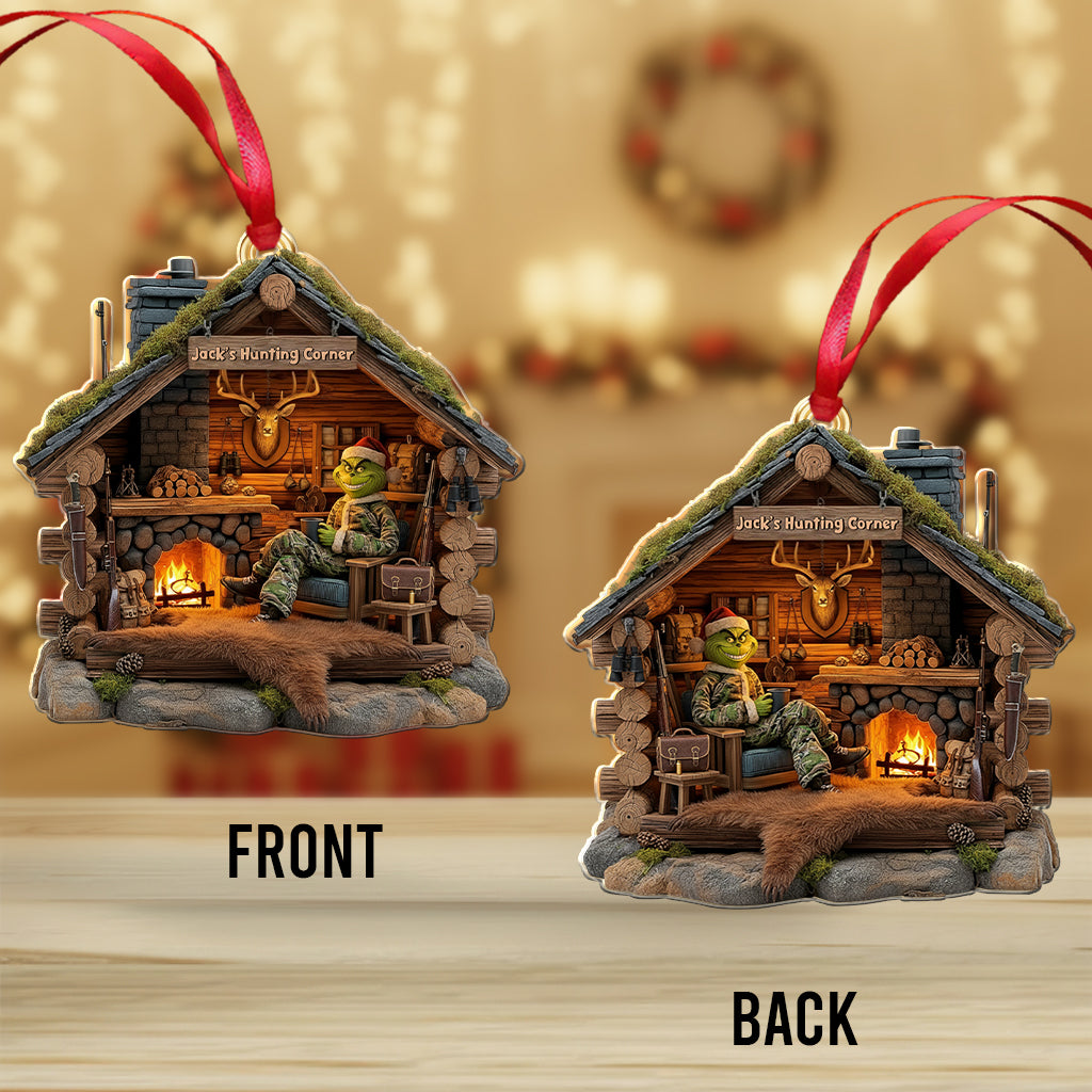 Personalized Hunting Cabin Ornament Perfect Gift for Hunters Ornament GradoCreations
