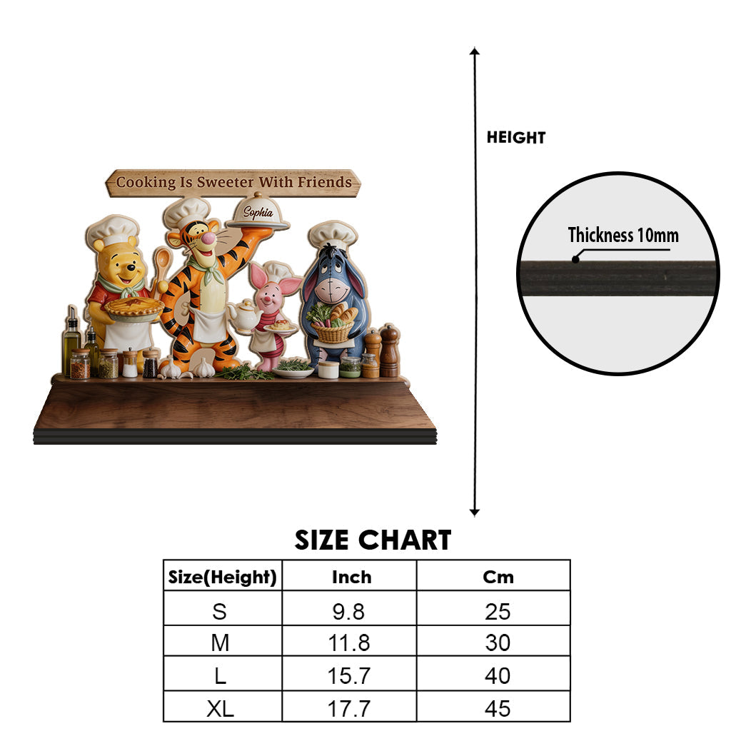 Personalized Yellow Bear Wooden Floating Shelf Gift for Kids Wooden Floating Shelf GradoCreations